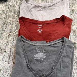 Sonoma Women’s Short Sleeve Tees in Gray, Rust, and heathered grey